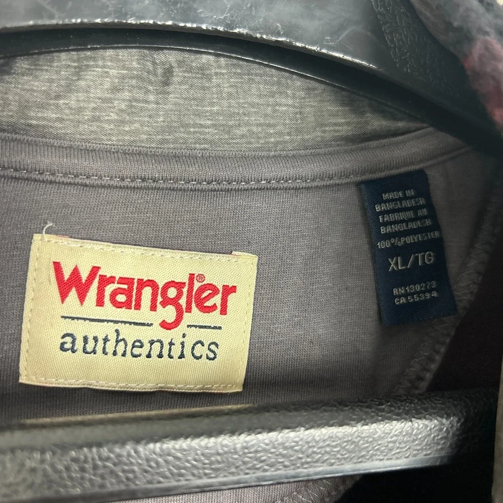 NEW Wrangler‎ Mens XL Red Black Buffalo Plaid Check Sherpa Fleece Quarter Zip
